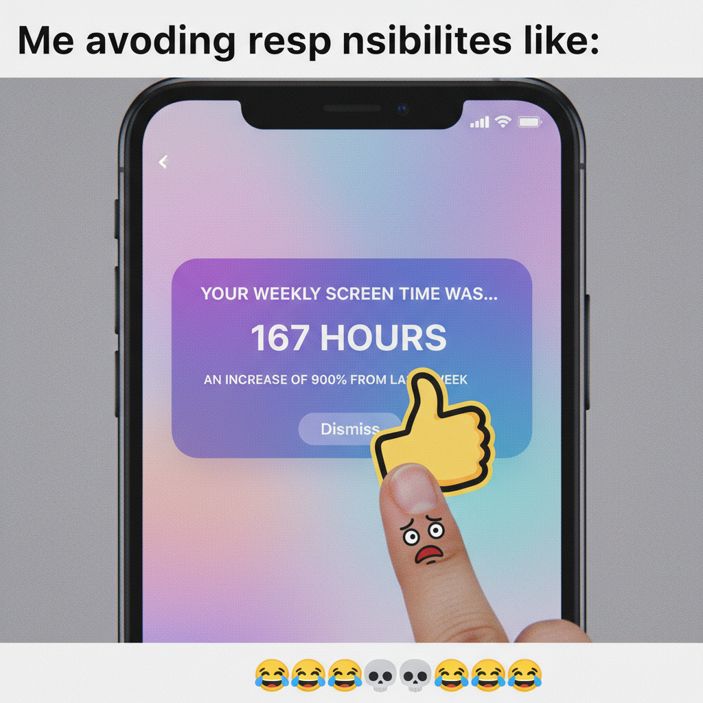 My screen time report just called me out. I need a hobby that doesn't involve scrolling.