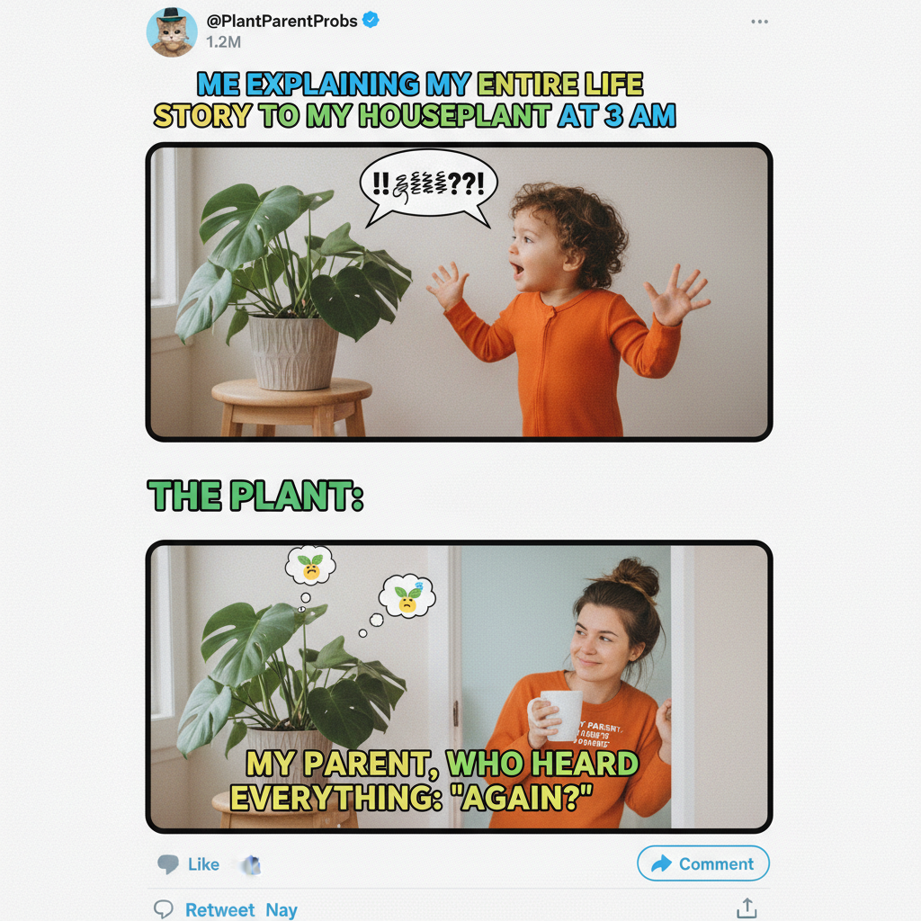 My toddler just explained the plot of Frozen to a potted plant. I'm exhausted.