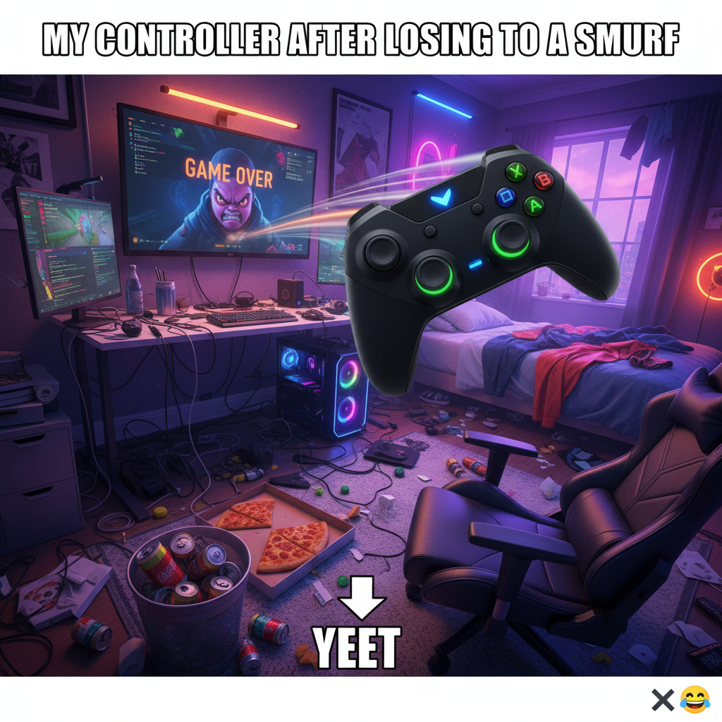 My controller just flew across the room. It's not rage, it's... strategic ventilation.