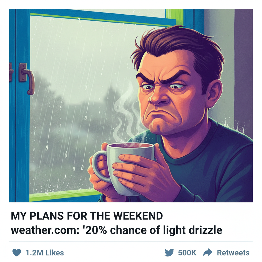 It's 70° and raining. My ancestors fought wars for this weather?!