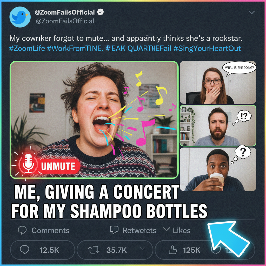 My mic was off the whole meeting, but my camera caught me singing along. Send help.