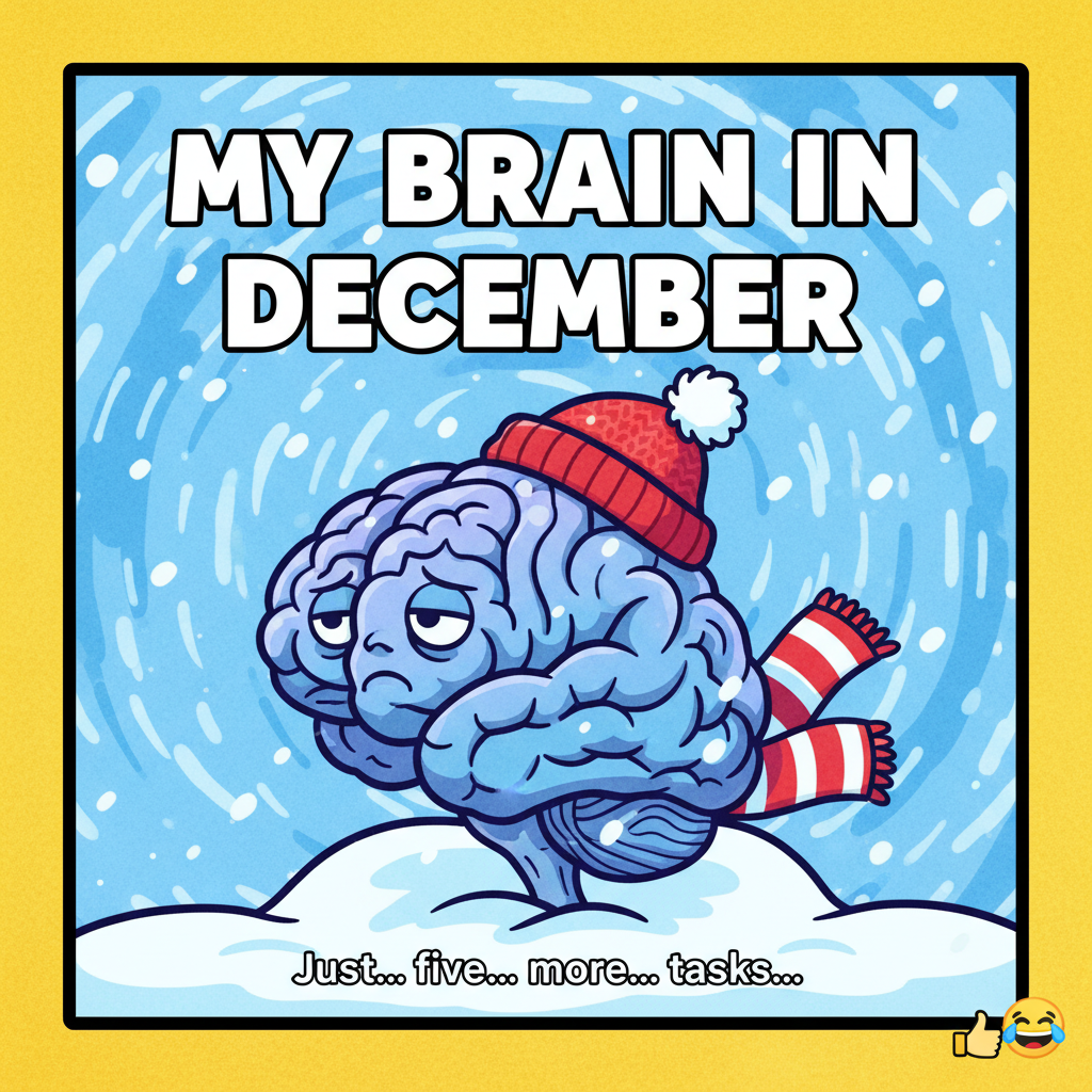 My brain cells in winter: 'It's too cold to function. Hibernate until spring.'