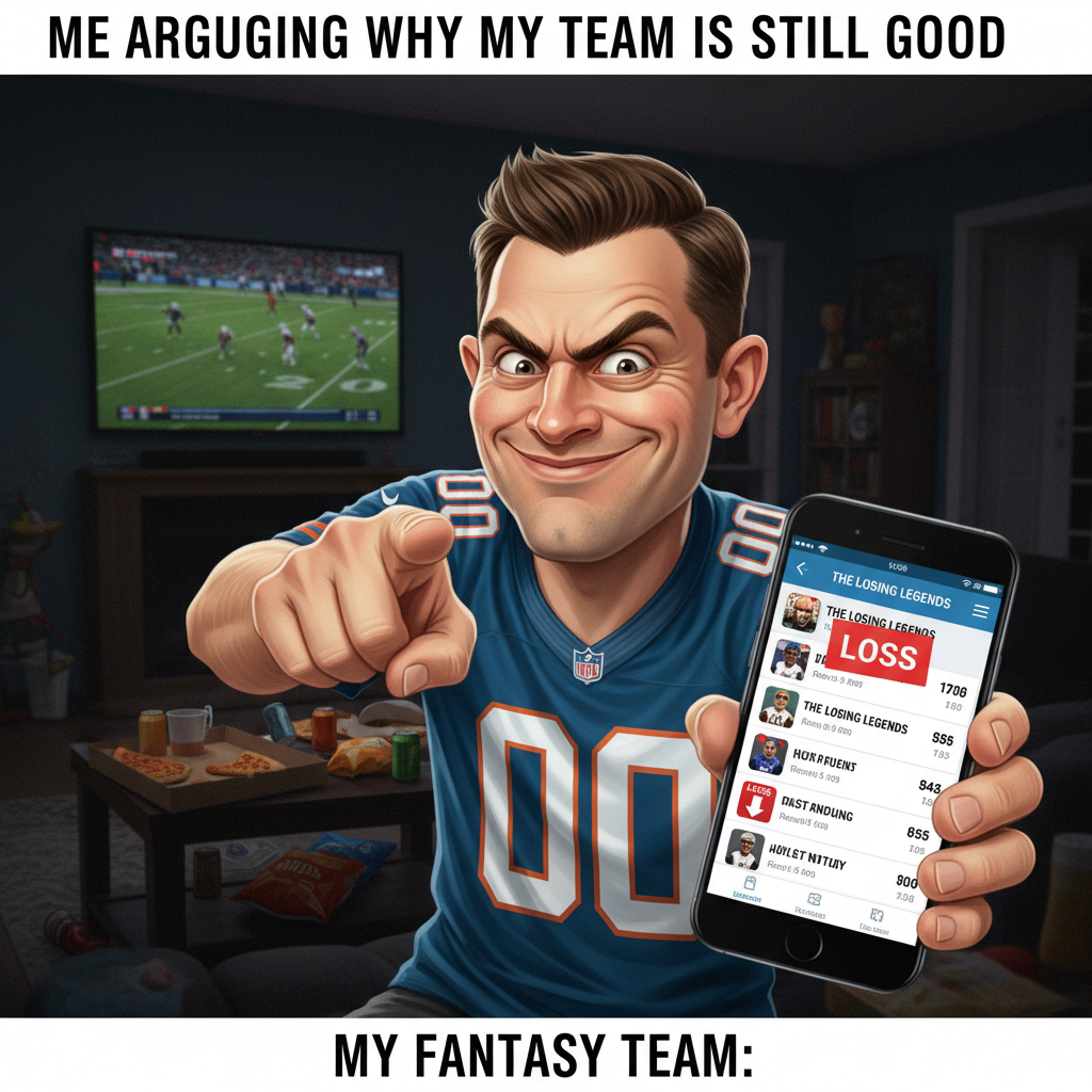 When your fantasy team is trash but you still talk smack