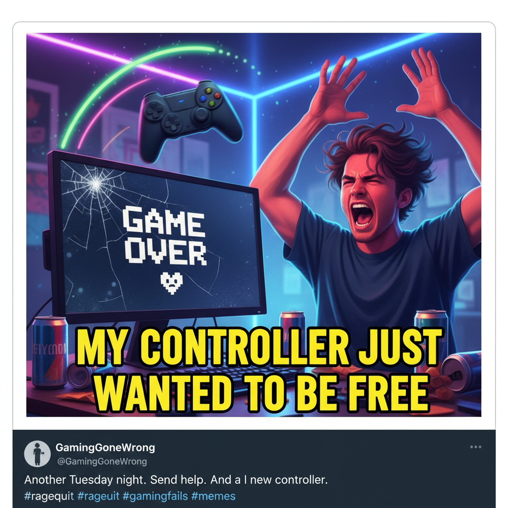 My controller just flew across the room. It wasn't my fault, it was the lag.