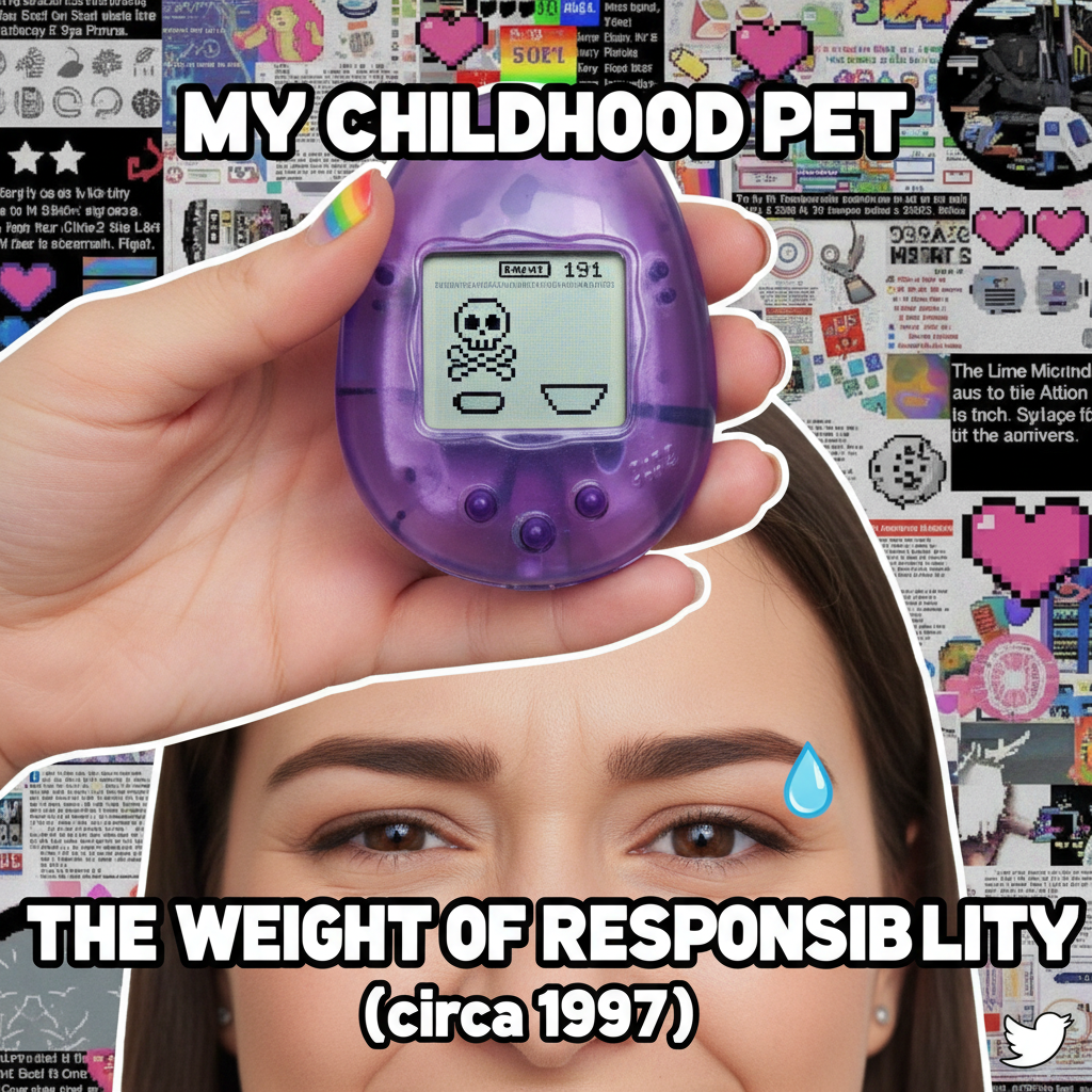 Finding my old Tamagotchi. The sheer panic of keeping it alive again is REAL.
