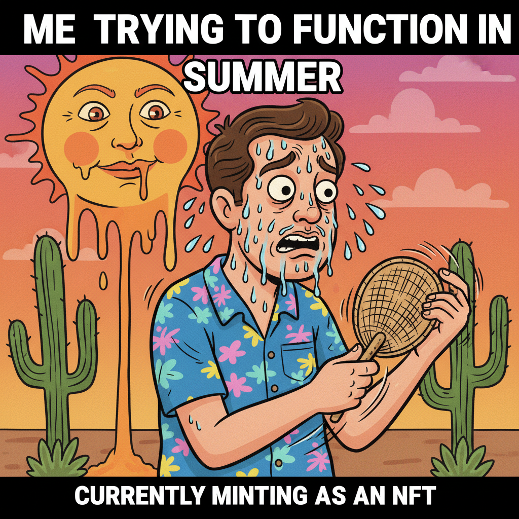 It's 90 degrees but feels like 120. My sweat is sweating.