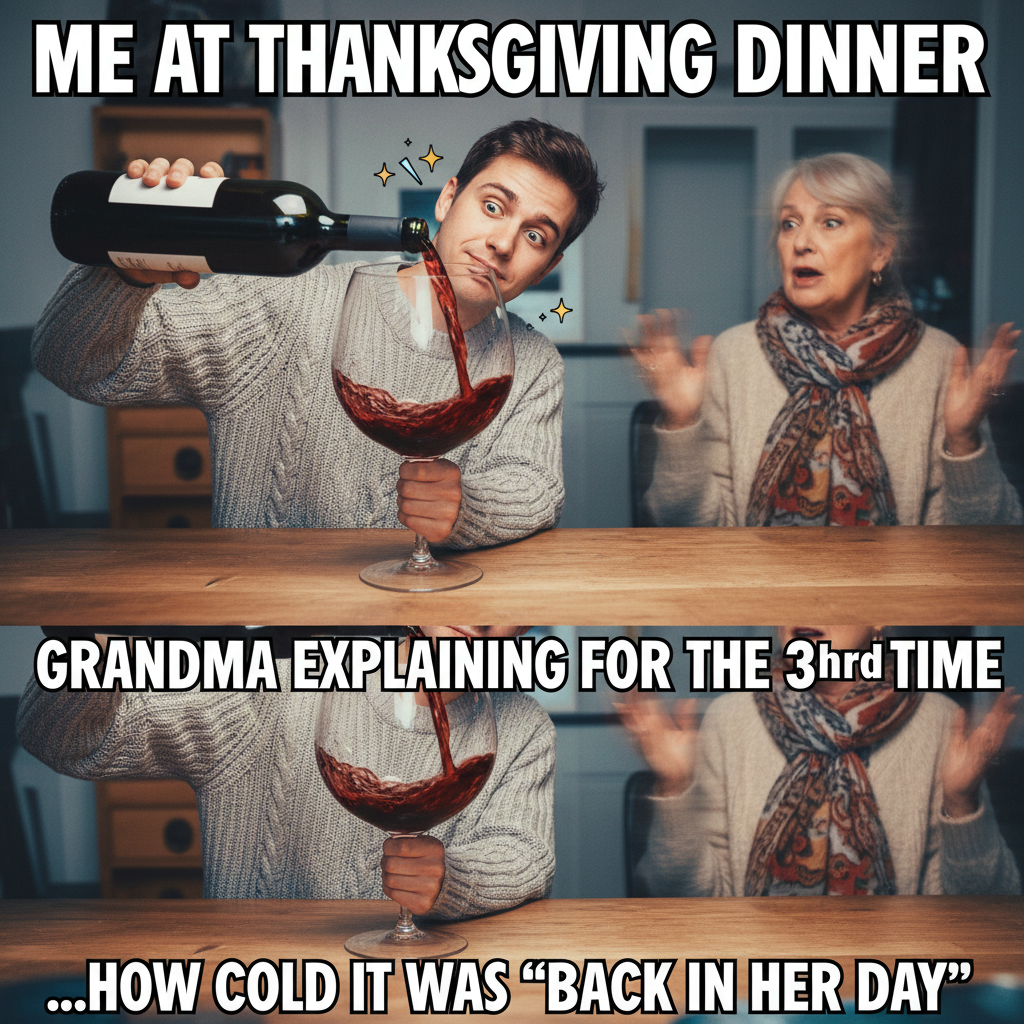 My aunt just asked if I'm 'still single' for the 5th time. Pass the wine.