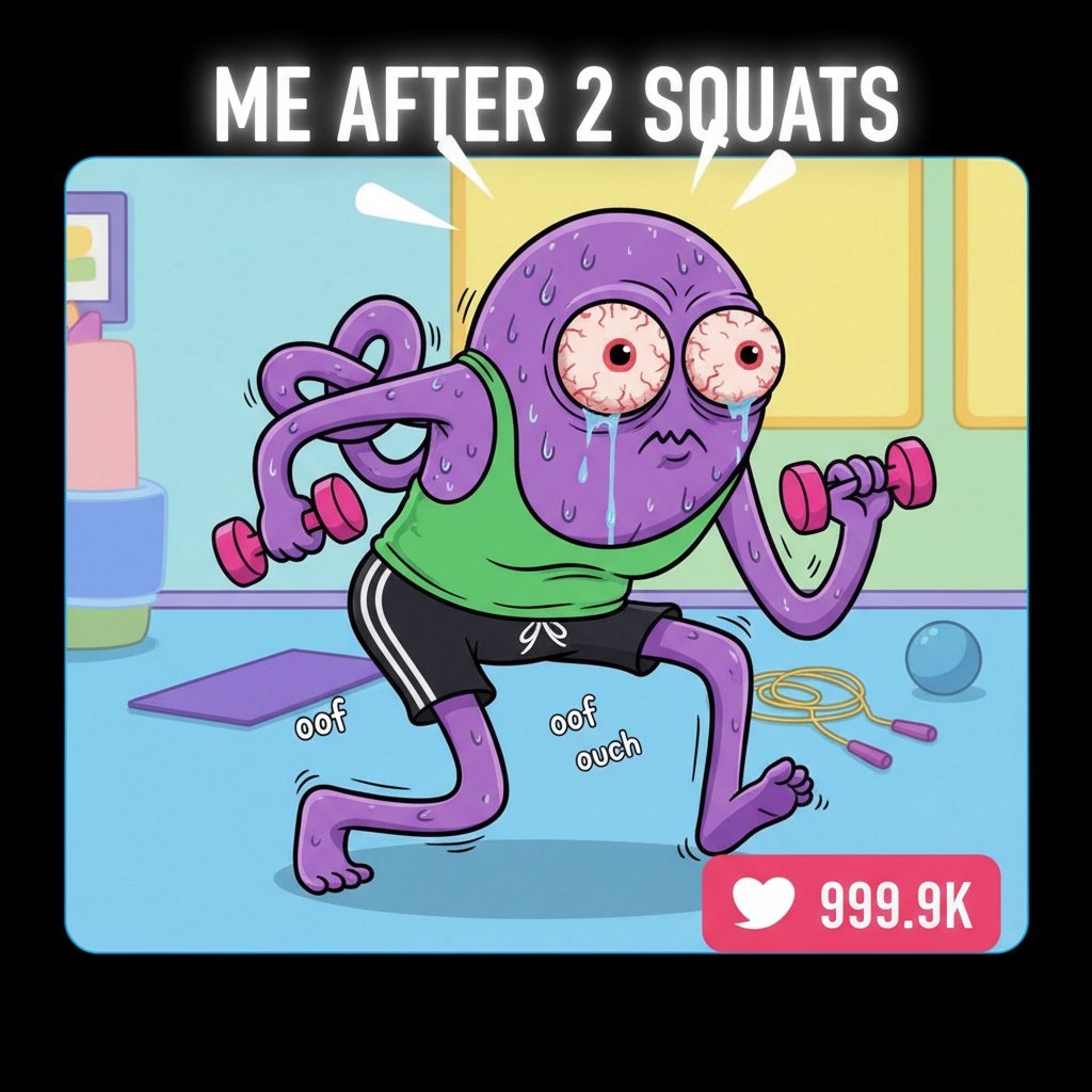 Went to the gym. Did one rep. Now I'm sore for 3-5 business days.