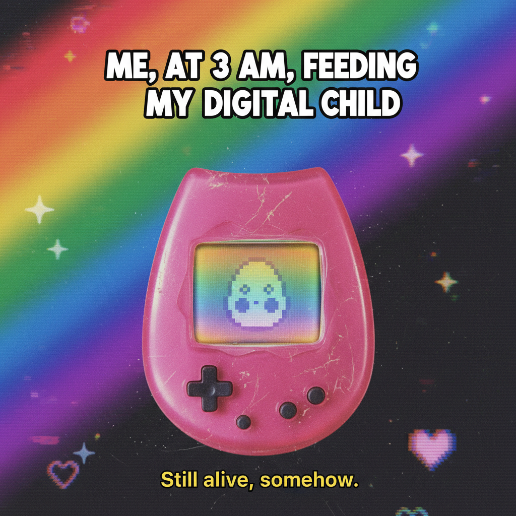 Finding my old Tamagotchi. The nostalgia is hitting different.