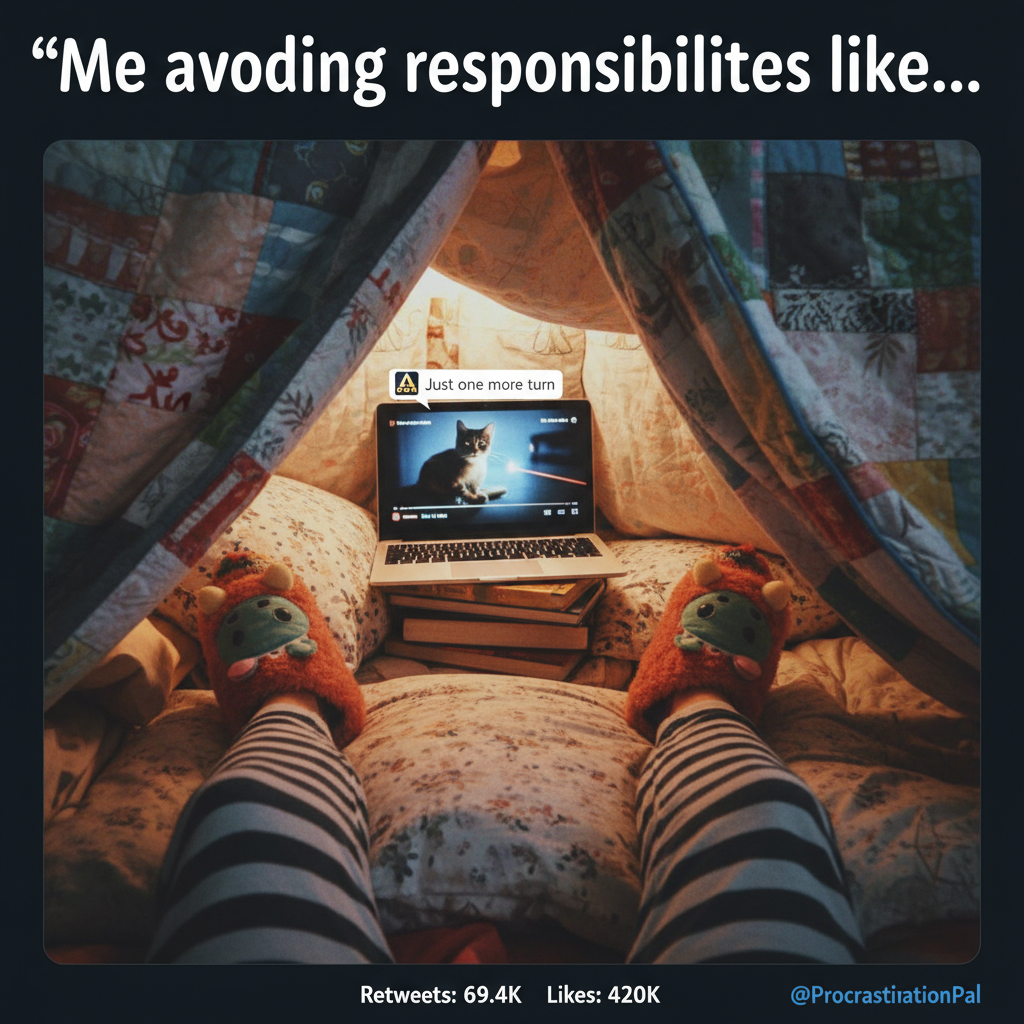 My WFH 'office' is just a blanket fort. Productivity is... debatable. #WFHLife