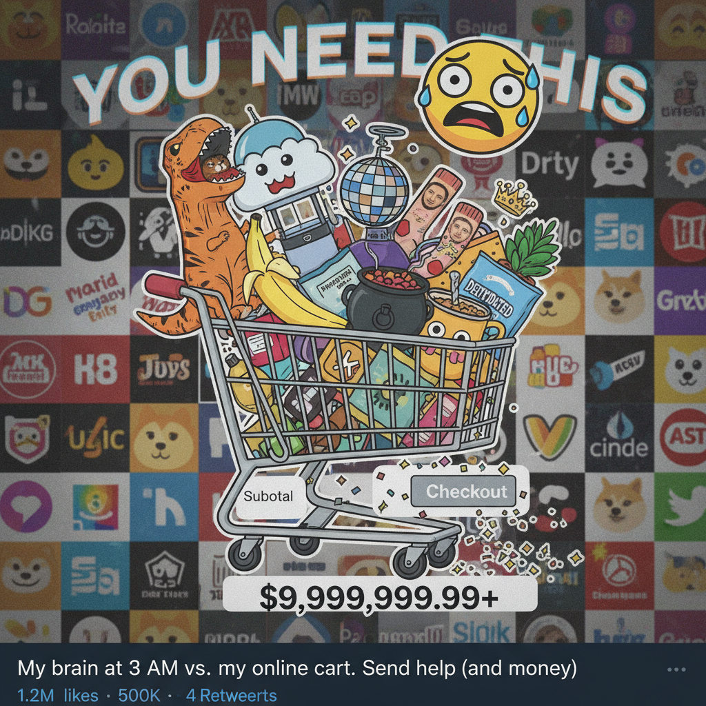 My online shopping cart is 90% 'I don't need this but it's cute' items.