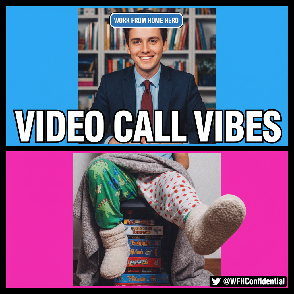 My work-from-home uniform: business on top, pajama party on the bottom. #WFH