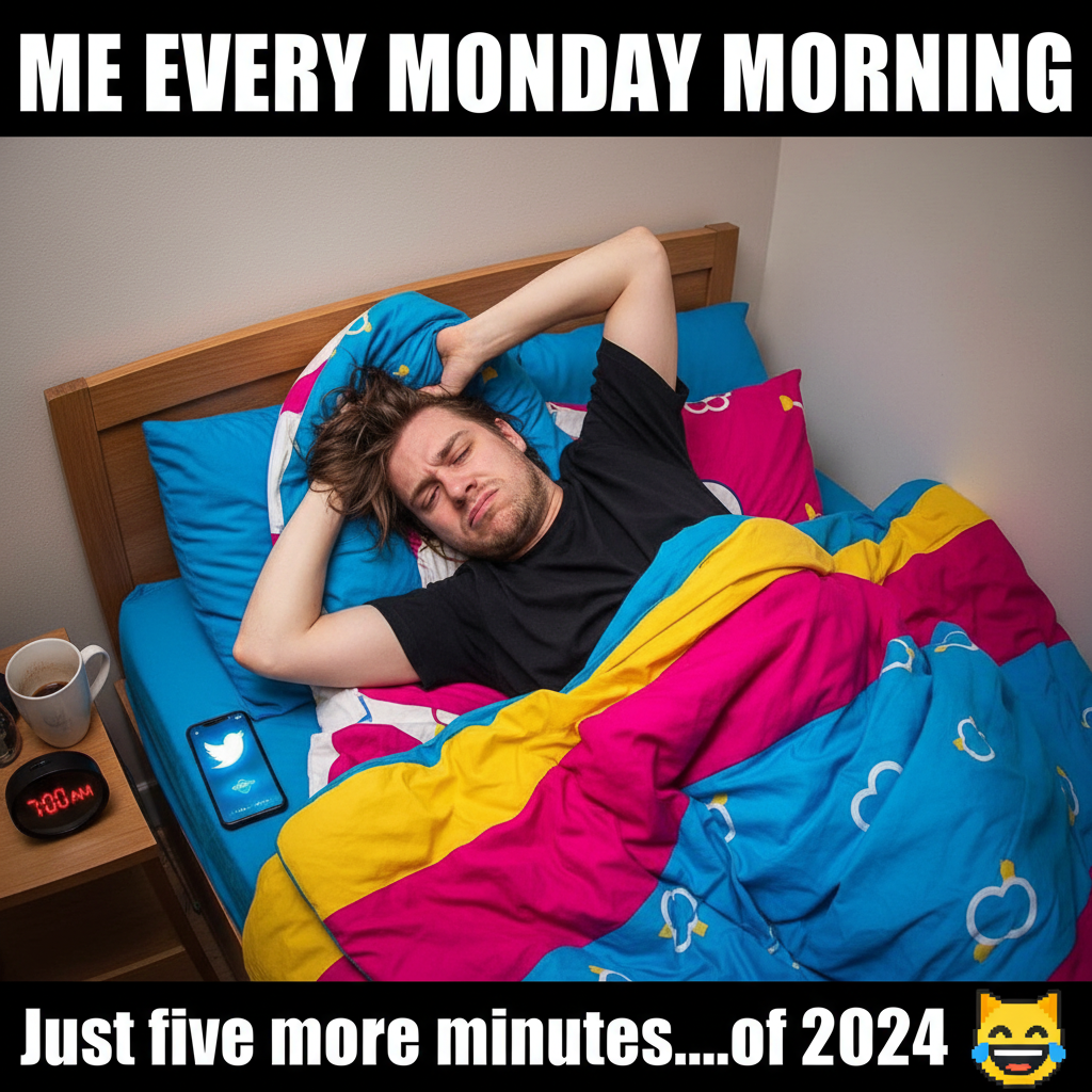 Monday morning mood: My bed is still calling me. I should answer.