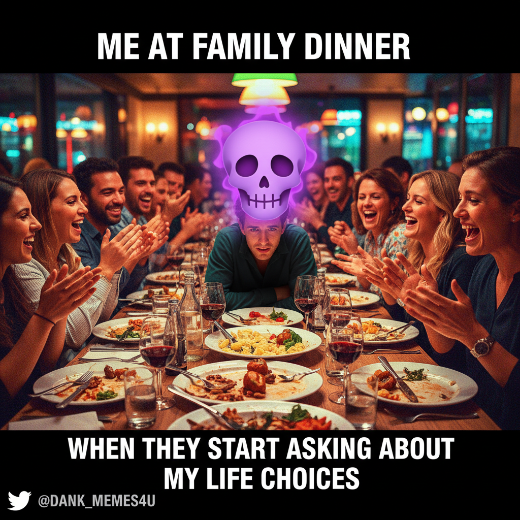 When your aunt asks why you're still single at the holiday dinner. 💀