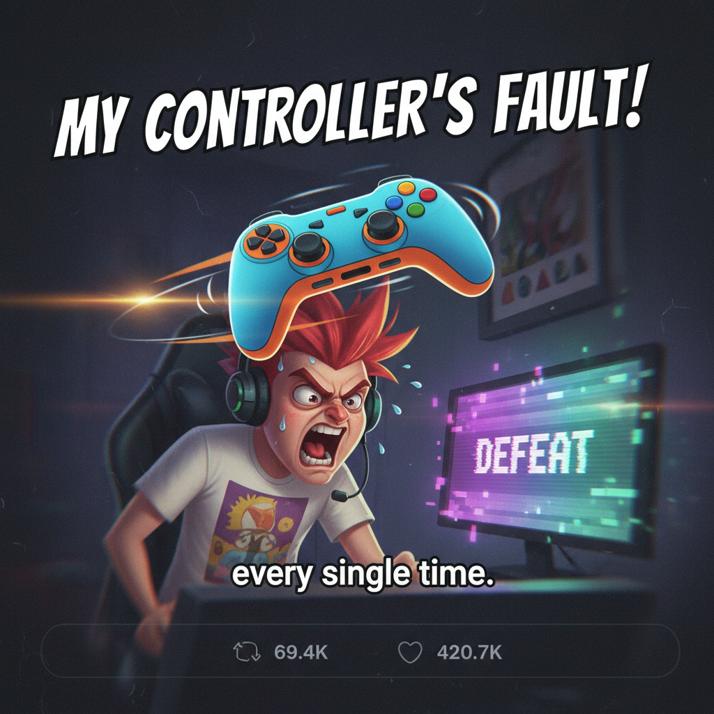 My controller just flew across the room. It's fine. I'm fine. Everything is fine. #Gaming