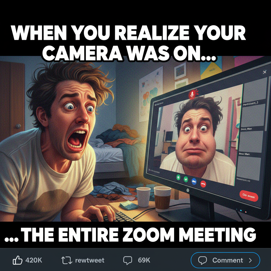 My camera was off during that whole Zoom meeting, right? ...Right?