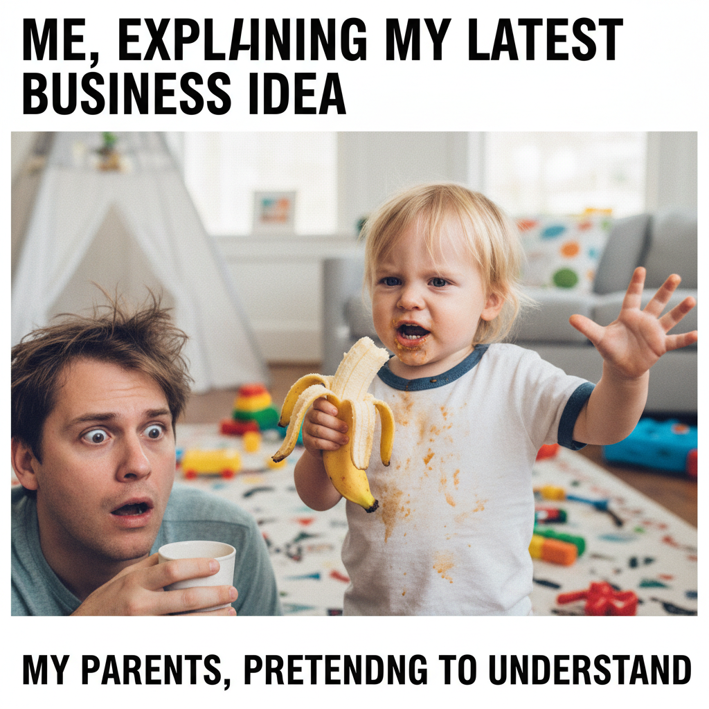 My toddler just explained quantum physics using a banana. I'm just the snack provider.