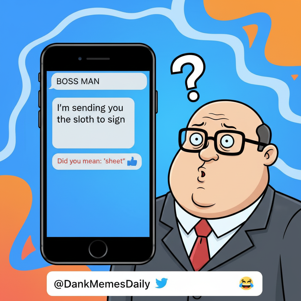 Autocorrect changed 'I'm coming' to 'I'm communist.' My boss is now very confused.
