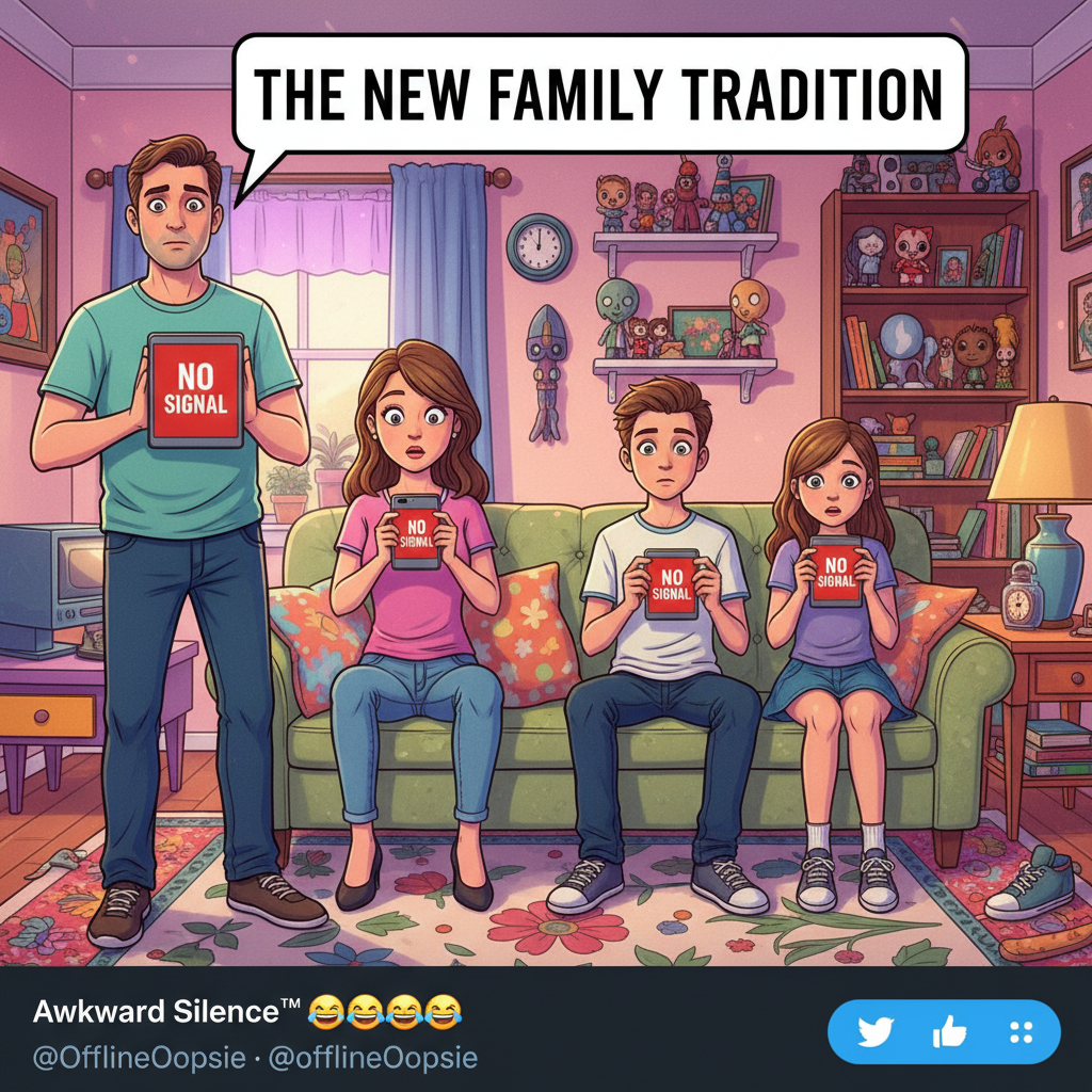 The WiFi went down. My family just looked at each other like strangers. It was terrifying.