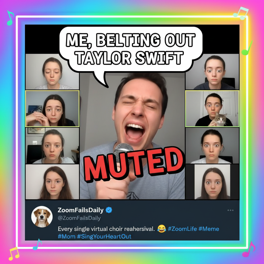 My mic was off for 10 minutes but my camera caught me singing along to the hold music. Send help.