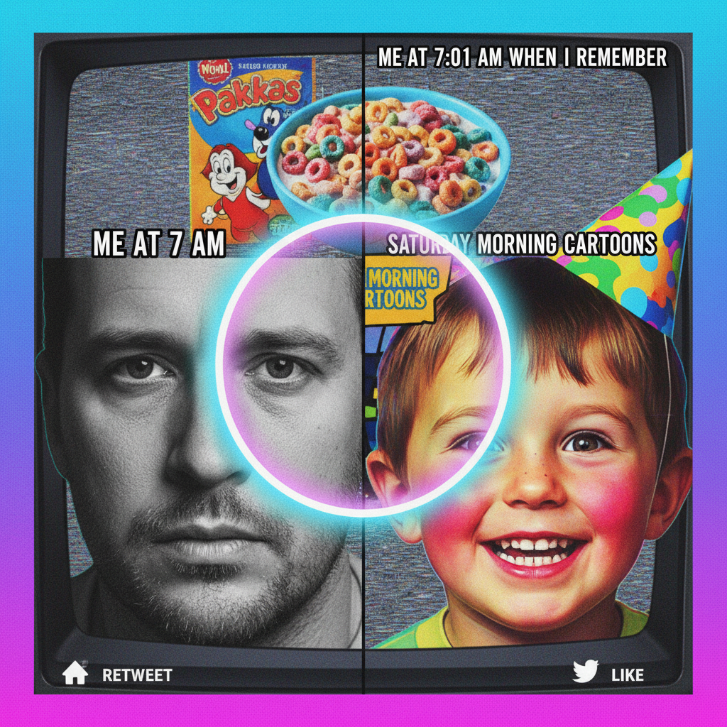 Hearing that one specific song from a 90s commercial and suddenly I'm 8 years old again.