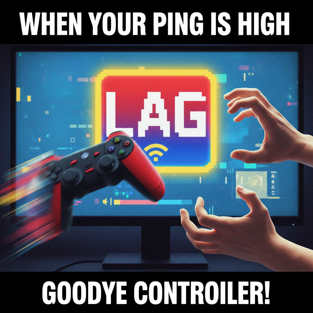 My controller just flew across the room. It was NOT my fault the game lagged.