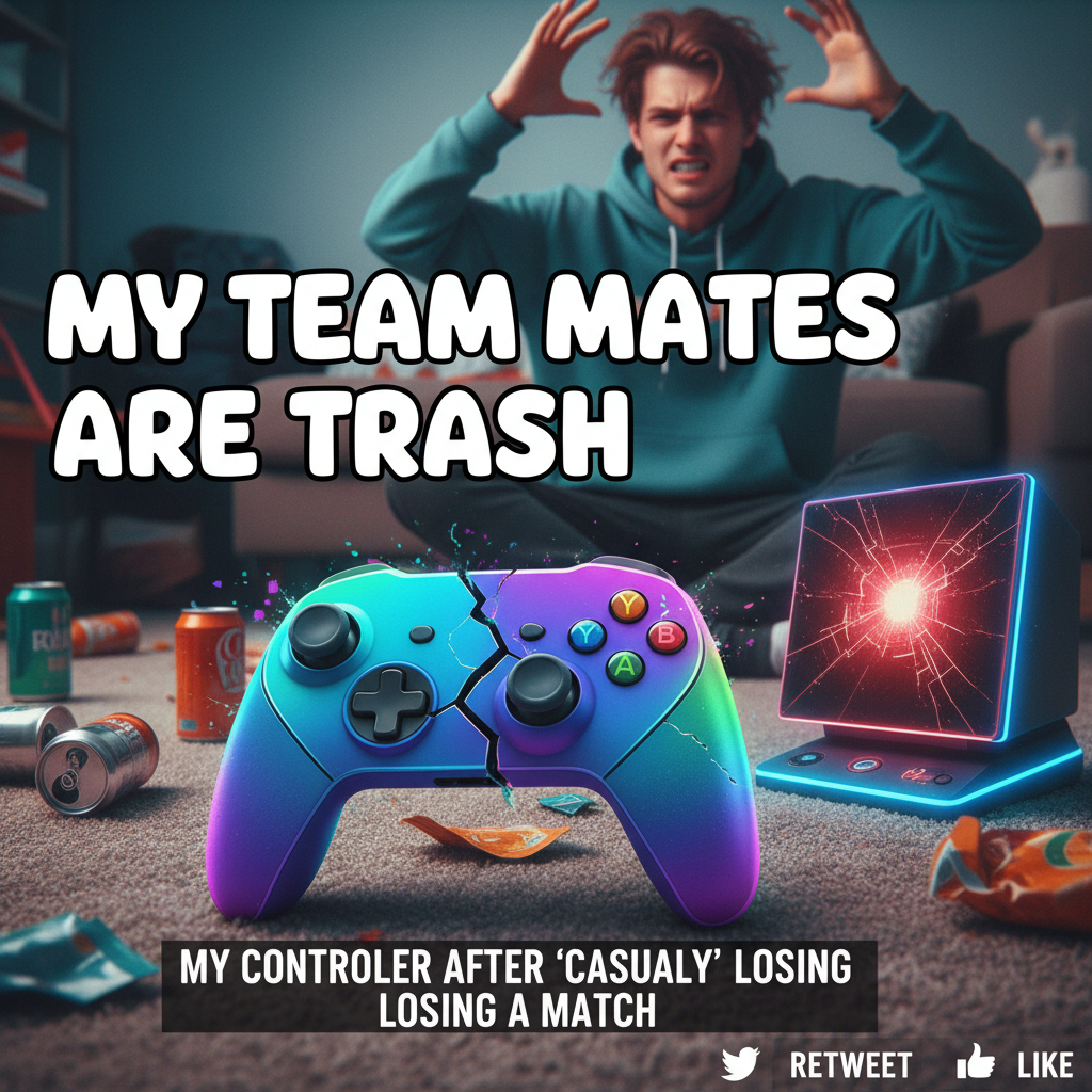 My controller just did a 360 no-scope... into the wall. #GamingRage