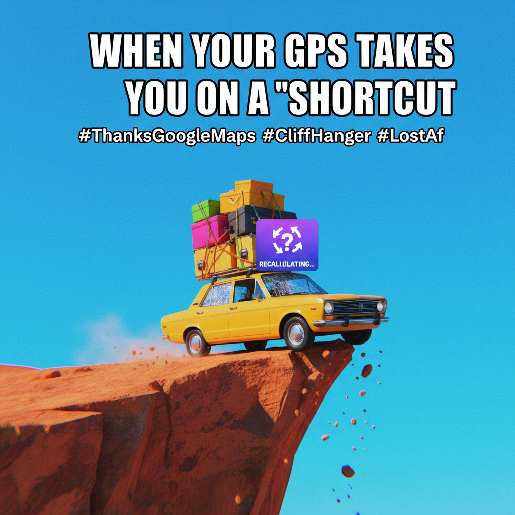 GPS said 'turn left in 50 feet.' My car said 'you mean off this cliff?'