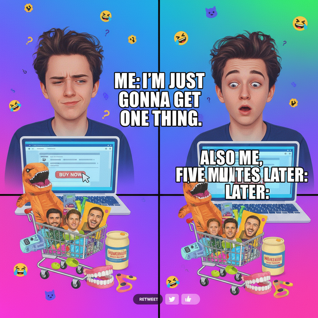 My online shopping cart is 90% 'I don't need this' and 10% 'but it's so cute!'