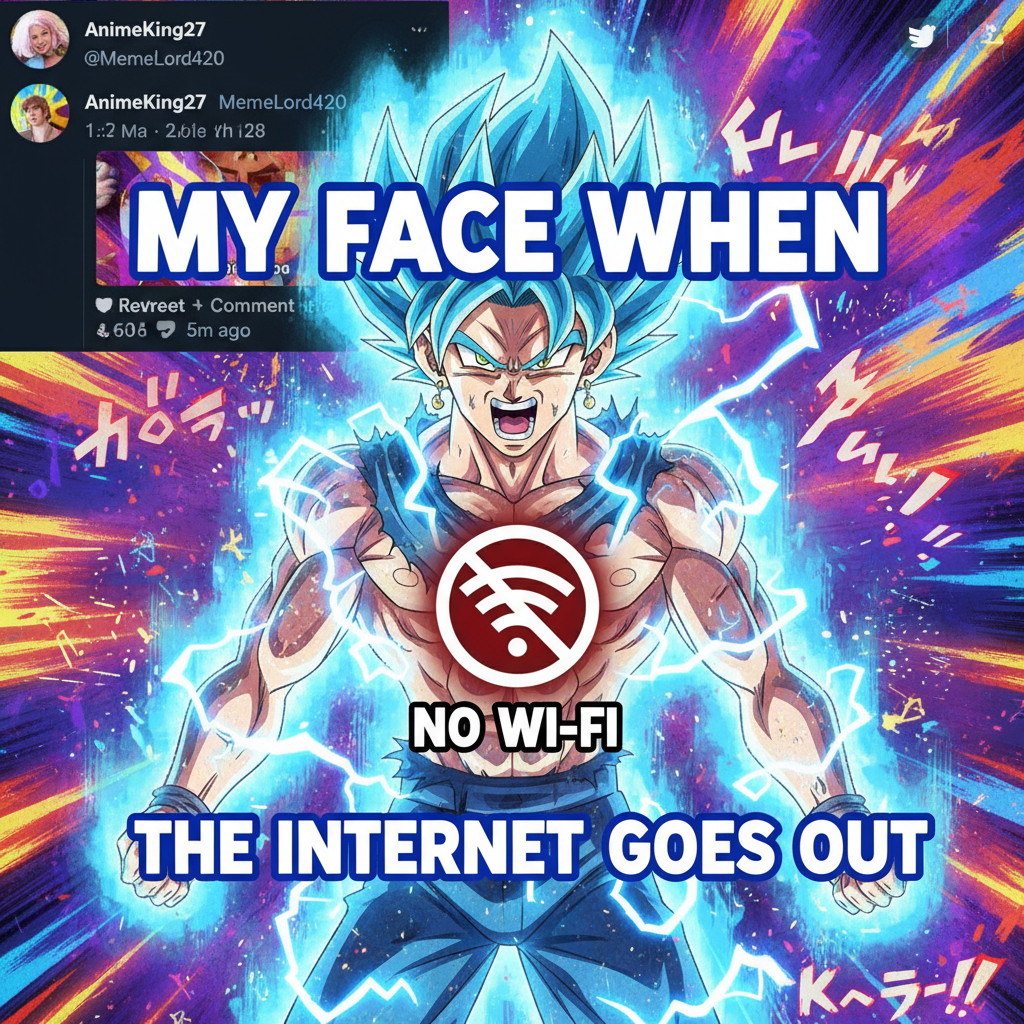 Me when the WiFi drops for 0.5 seconds: *anime villain transformation sequence*