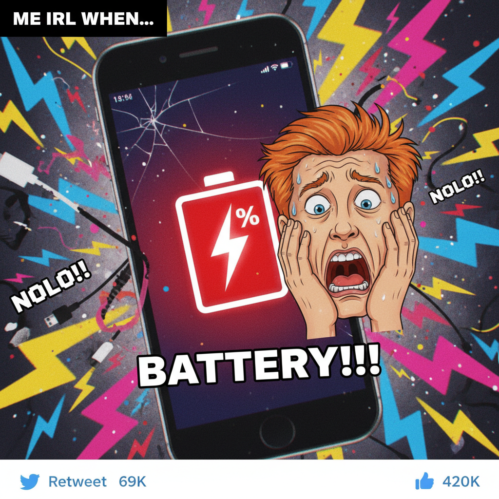 My phone battery is at 1%. My anxiety is at 1000%. Send charger. #Addicted