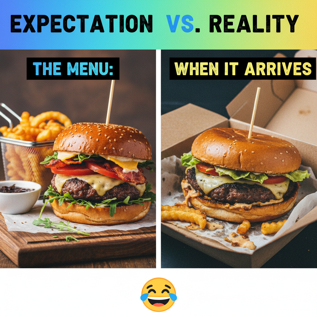 What I ordered vs. what arrived. My disappointment is immeasurable. #FoodDeliveryFail