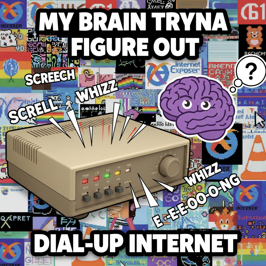 My brain cells when the WiFi goes down for 0.5 seconds: *dial-up noises*