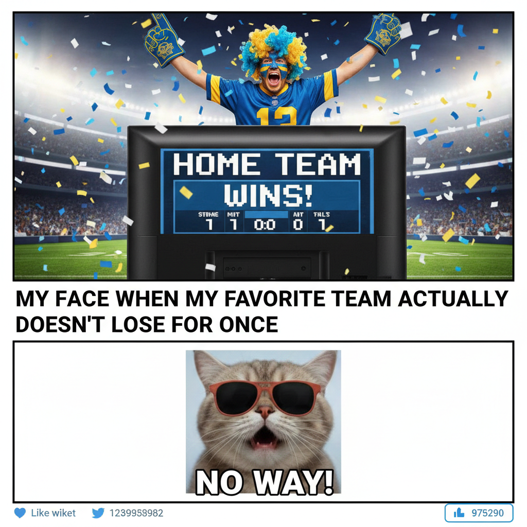 My team won. I'm already planning the parade, writing the victory speech, and getting a tattoo.