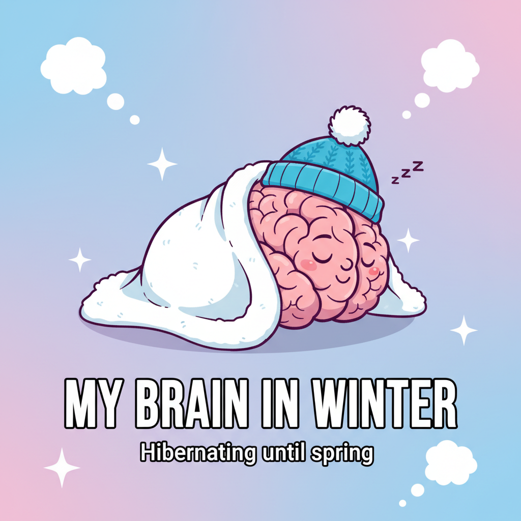 My brain cells hibernating until spring. Send sunshine and serotonin, please.