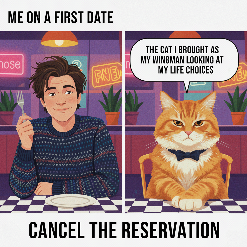 Matched with someone who only posts pics with their cat. I'm pretty sure I'm dating the cat.