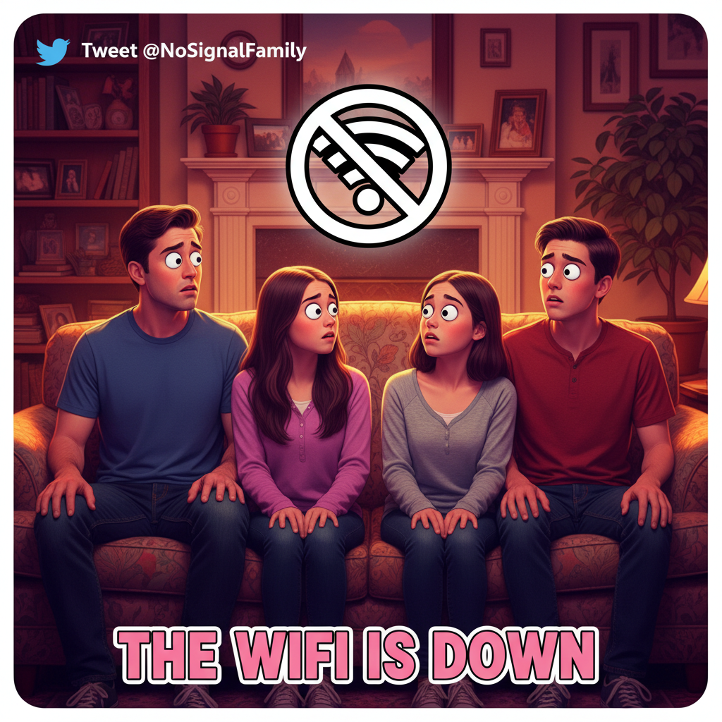 The WiFi just went down. Guess I'll just... talk to my family now? This is terrifying.