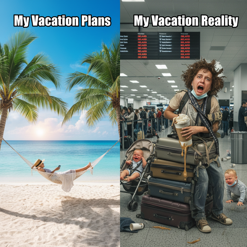 My 'relaxing' vacation itinerary vs. reality: Send help (and snacks)