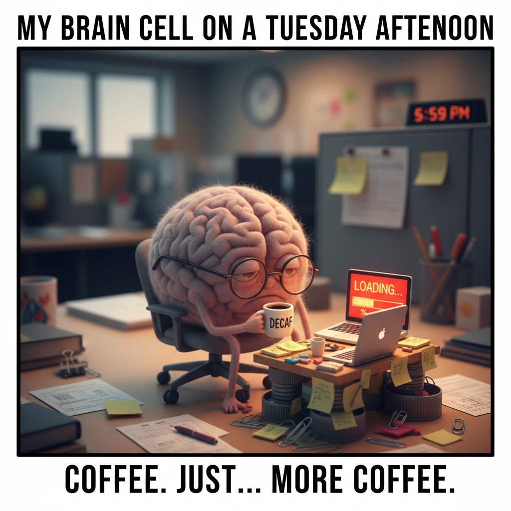 My brain cells trying to form a coherent thought after 3 PM