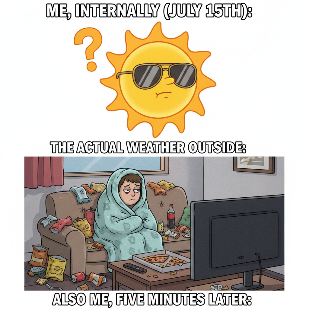 Seasonal depression hitting like a weighted blanket made of existential dread. Send snacks.