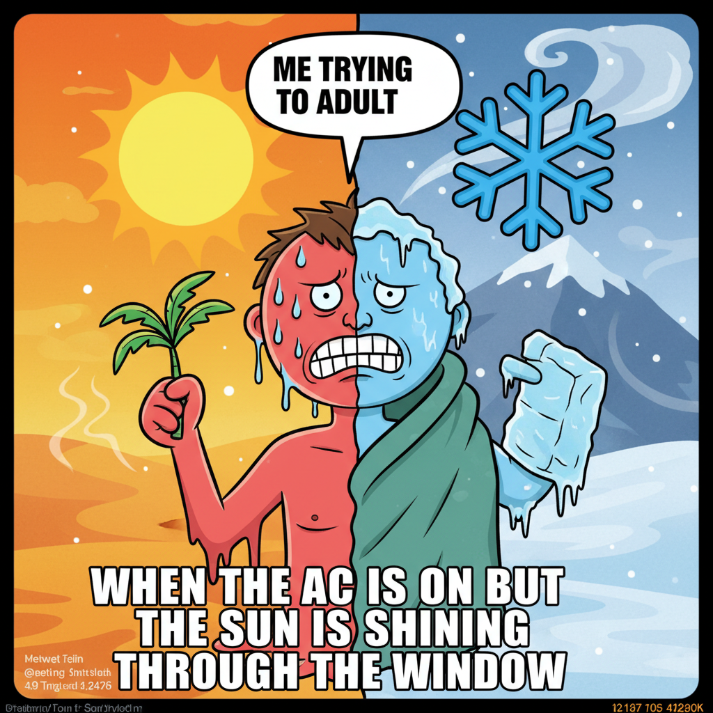 It's either 100°F or -10°F. There is no in-between. My climate hates me.