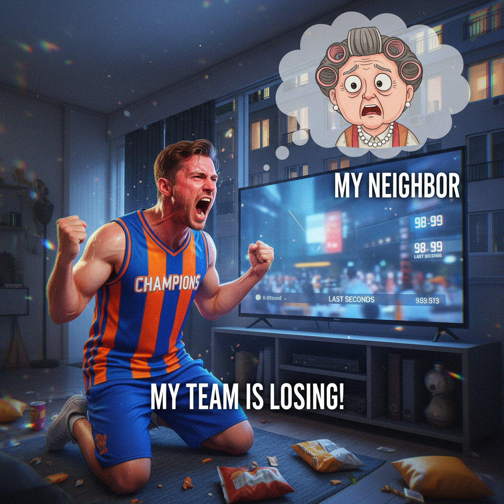 My team scored. My neighbor heard me scream. I think he thinks I'm being murdered. #SportsFanLife