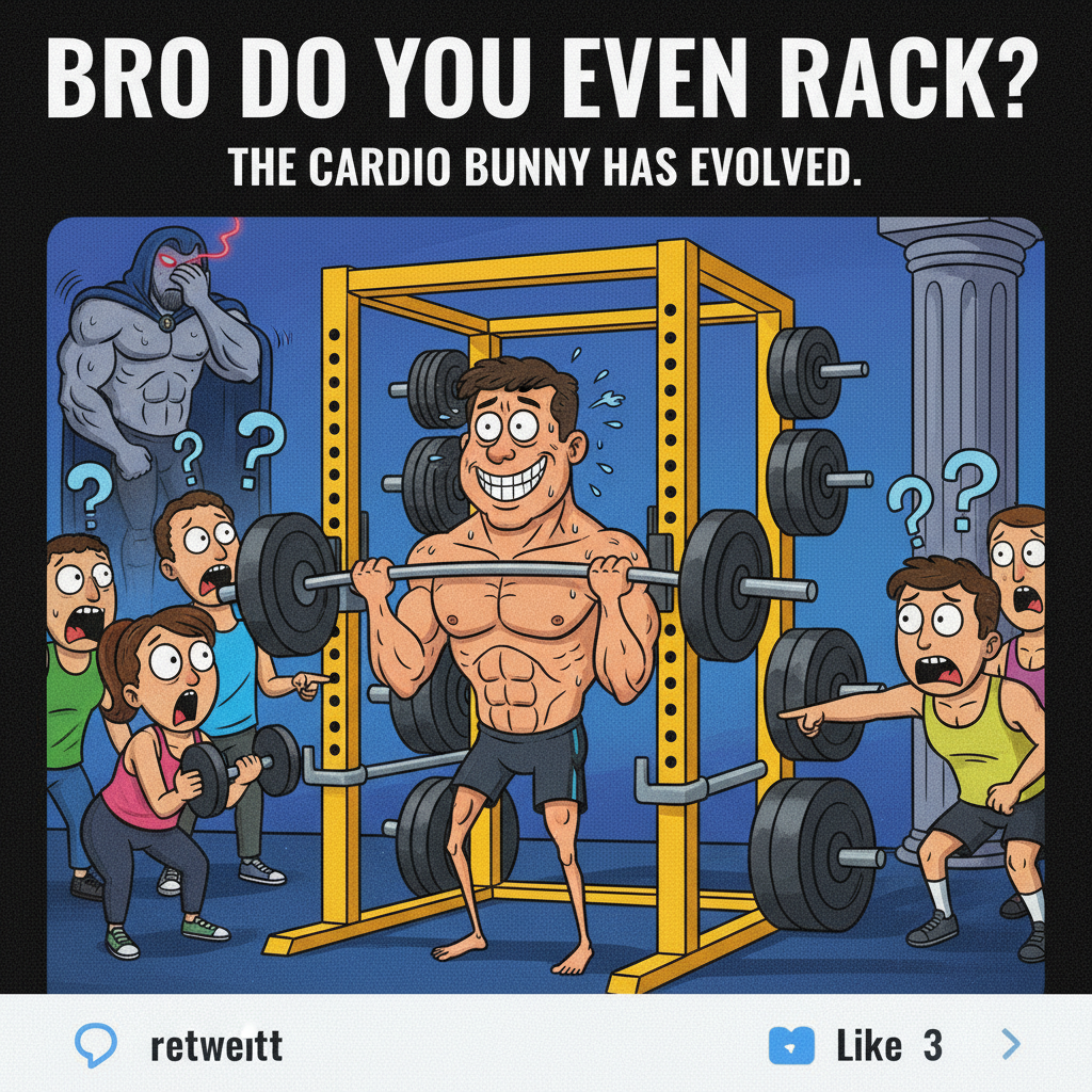 Just saw someone curling in the squat rack. The gym gods are weeping. 🙏 #GymLife