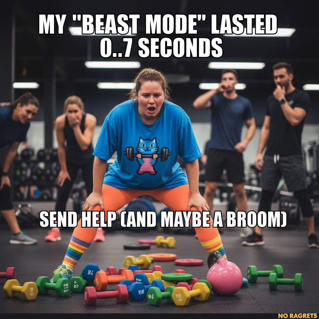 When you try to look cool at the gym but accidentally drop all the weights. 💀