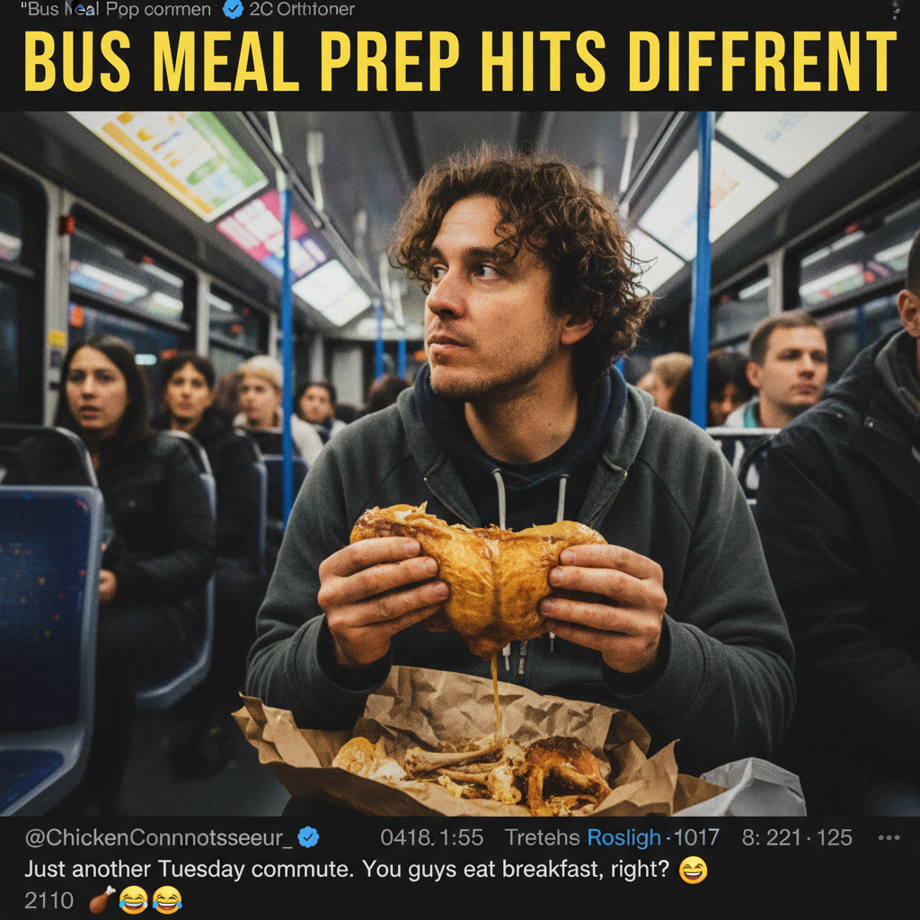 Just saw a guy eating a whole rotisserie chicken on the bus. No plates. Just vibes.