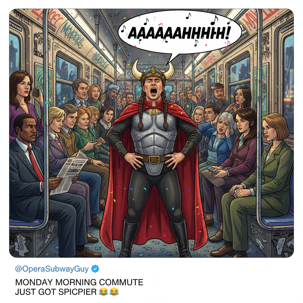 Just witnessed a full-blown opera performance on the subway. My commute is never boring.