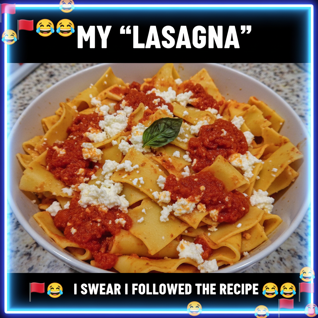 Tried to make a 'deconstructed' lasagna. Ended up with a bowl of sad, saucy pasta. Nailed it.