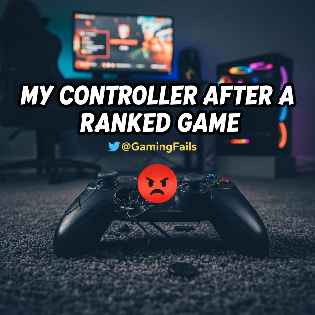 Just threw my controller across the room. It's okay, it deserved it. #GamingRage