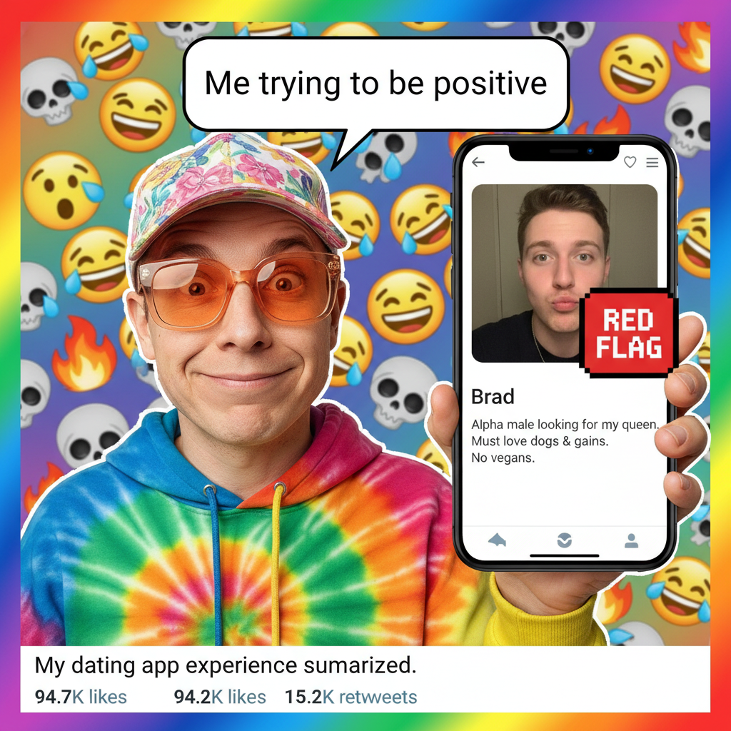 Matched with my ex's cousin. This is fine. Everything is fine. #DatingApps