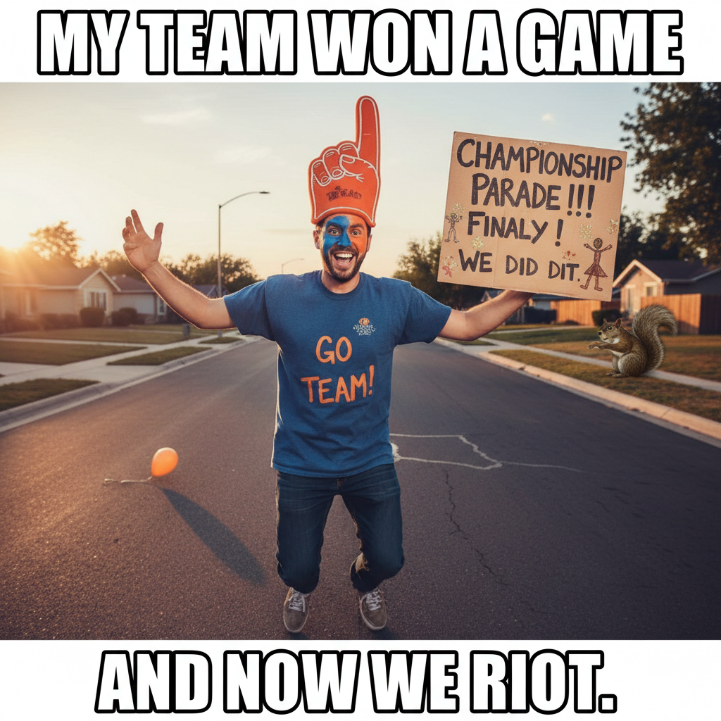 My team won. I'm already planning the parade route. It's only Week 3.